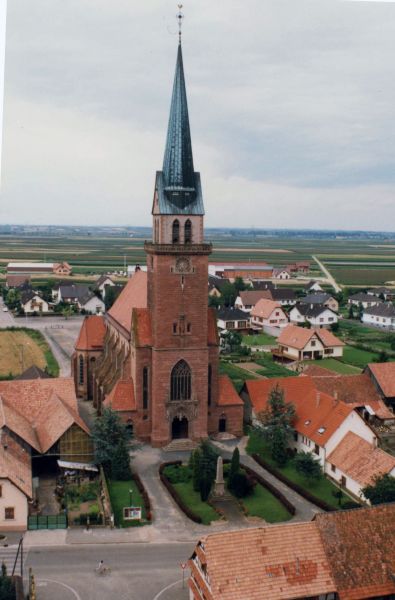 Le bâtiment de l’église vue du ciel. (Collecte photos)